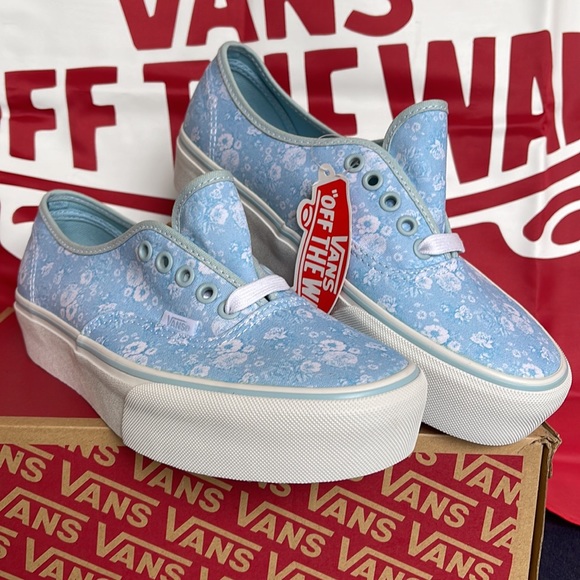 Vans Authentic PLATFORMS Tonal Floral/Omphlds/True White sneakers-platforms Men’ - Picture 6 of 16